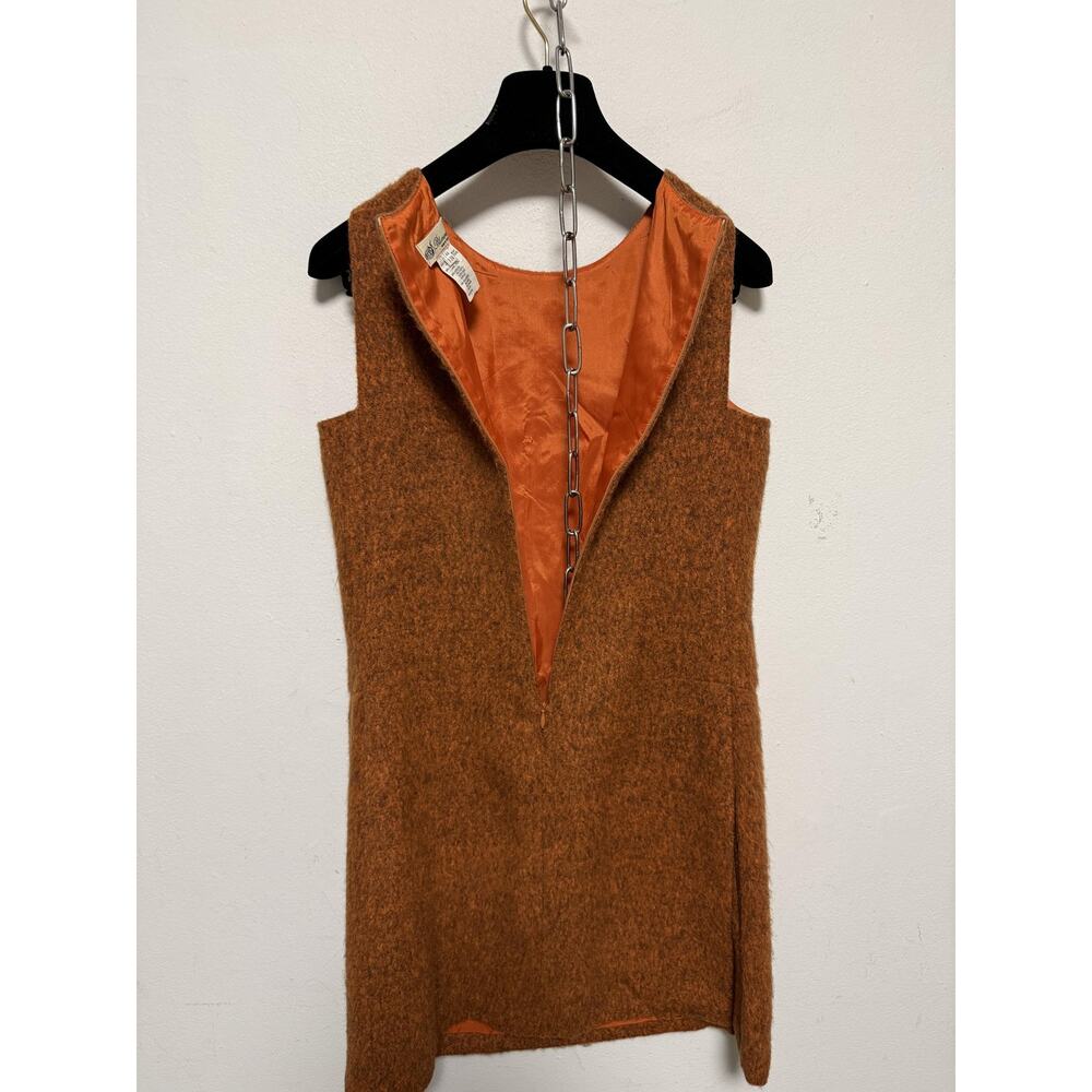 Blumarine Dress Womens IT 44 US 8 Brown Wool Blend Boucle Shift Made in Italy - Picture 3 of 14